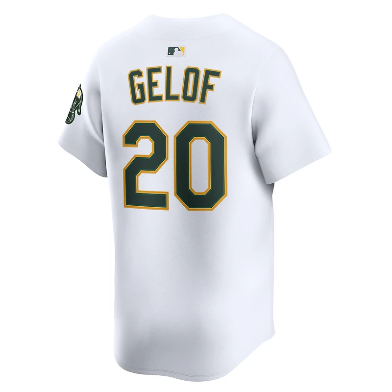 Men's Nike Zack Gelof White Athletics Home Limited Player Jersey