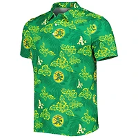 Polo imprimé Puamana pour homme Reyn Spooner Green Athletics Cooperstown Collection