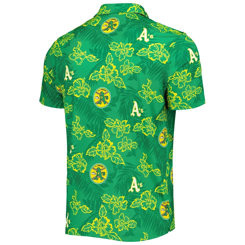 Polo imprimé Puamana pour homme Reyn Spooner Green Athletics Cooperstown Collection
