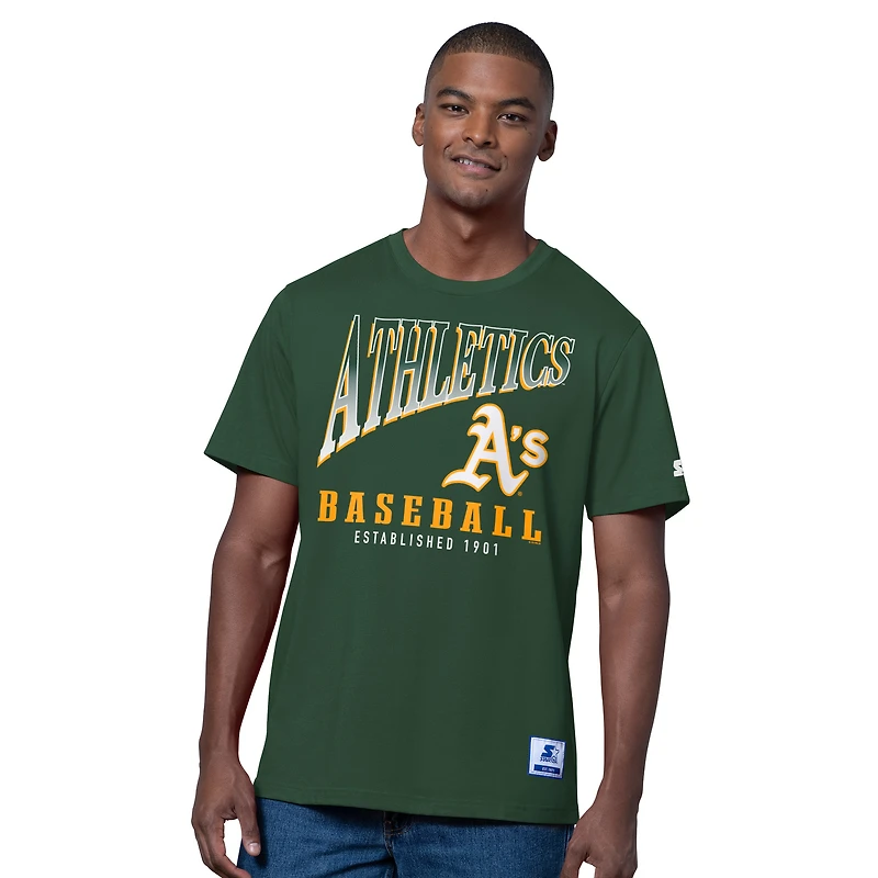 Ensemble de deux t-shirts sport Starter vert/gris chiné pour homme