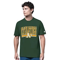 Men's Starter  Heather Gray/Green Athletics Two-Pack Long Sleeve & Short T-Shirt Set