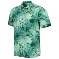 Men's Tommy Bahama Green Athletics Coast Luminescent Fronds IslandZone Button-Up Camp Shirt
