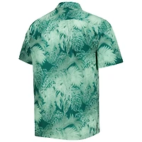 Men's Tommy Bahama Green Athletics Coast Luminescent Fronds IslandZone Button-Up Camp Shirt