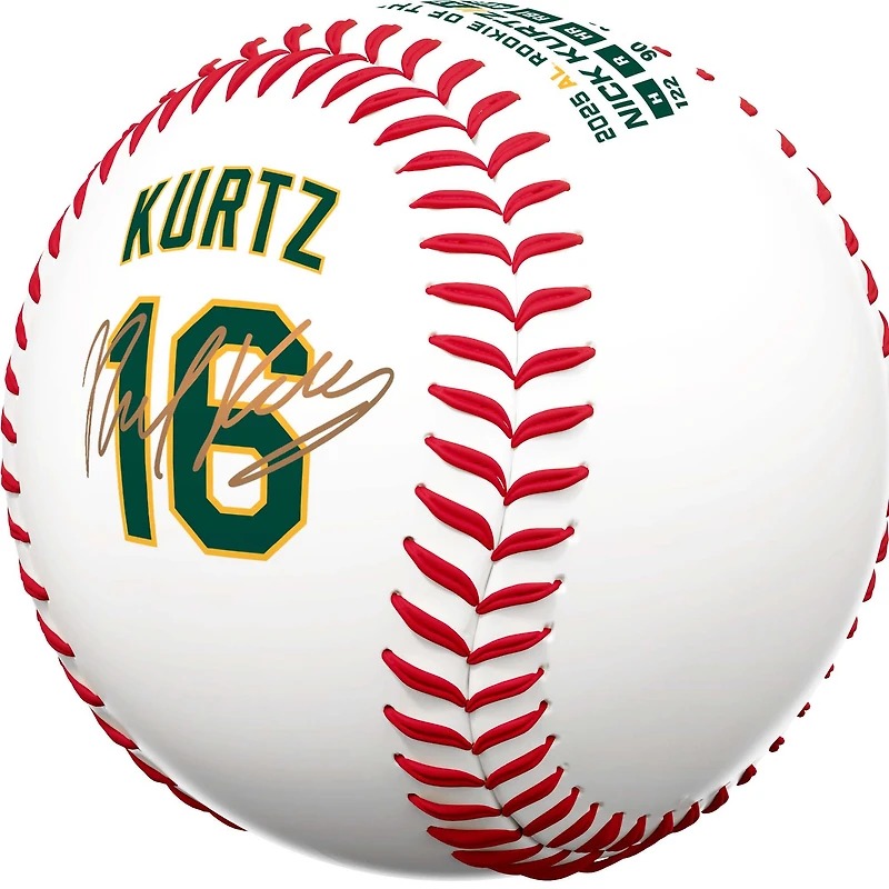 Nick Kurtz Athletics 2025 American League Rookie of the Year Award Winner Rawlings Baseball 