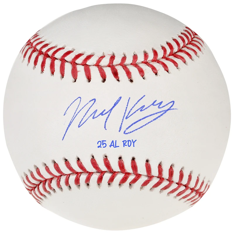 Nick Kurtz Athletics Autographed Baseball with "25 AL ROY" Inscription