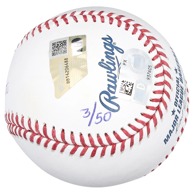 Balle de baseball Nick Kurtz Athletics autographiée avec plusieurs inscriptions - Édition limitée à 50 exemplaires