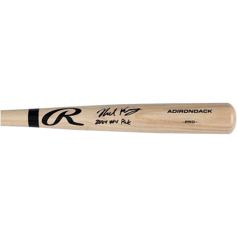 Nick Kurtz Athletics Autographed Rawlings Pro Bat with "2024 #4 Pick" Inscription