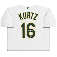 Nick Kurtz Athletics Autographed White Nike Replica Jersey