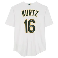 Nick Kurtz Athletics Autographed White Nike Replica Jersey with "25 AL ROY" Inscription