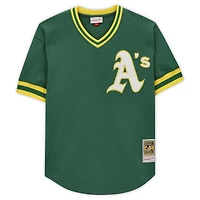Maillot d'entraînement de frappeur autographié par Reggie Jackson Green Athletics avec l'inscription « Mr. October »