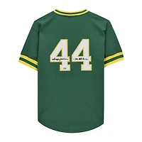 Maillot d'entraînement Mitchell & Ness réplique autographié par Reggie Jackson (Green Athletics) avec inscription « Mr. October ».