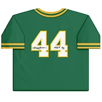 Maillot d'entraînement au bâton autographié par Reggie Jackson Kelly Green Athletics de la collection Cooperstown de Mitchell & Ness avec inscription « HOF 93 »