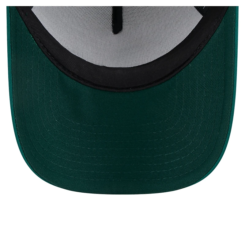 Toddler New Era  White/Green Athletics Painted A-Frame 9FORTY Trucker Adjustable Hat