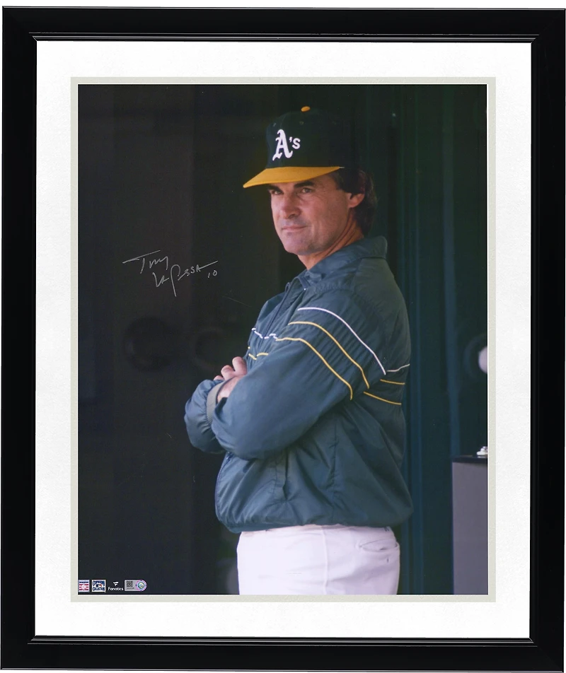 Tony La Russa Athletics Autographed 16" x 20" Dugout Photograph