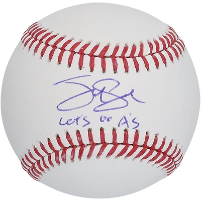 V106832 Oak A Tyler Soderstrom Athletics Baseball autographié avec inscription « Let's Go A's » Tyler Soderstrom AUT BASEBALL 45800 AUTBALBSB BSBLSO0082 #5