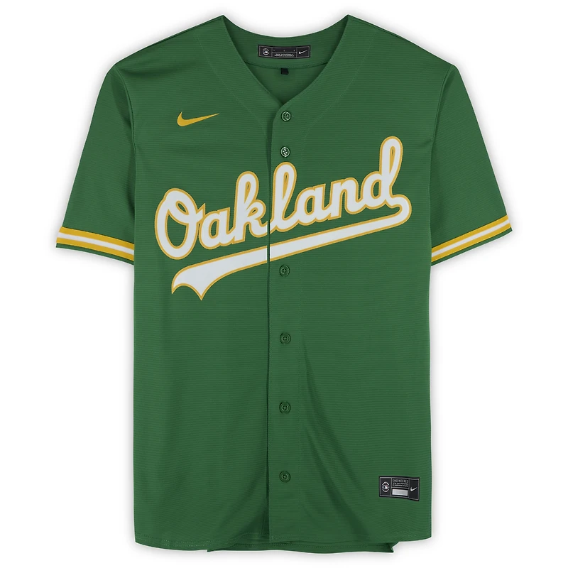 Tyler Soderstrom Athletics Autographed Green Nike Replica Jersey