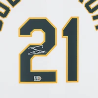 Tyler Soderstrom Athletics Autographed White Nike Replica Jersey  