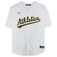 Tyler Soderstrom Athletics Autographed White Nike Replica Jersey with "MLB Debut 7/14/23" Inscription