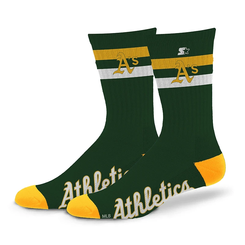 Chaussettes d'équipage unisexes Starter Athletics Team Color à deux bandes