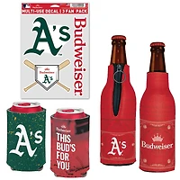 WinCraft Athletics MLB x Budweiser Can Cooler, Bottle Cooler & Decal Pack