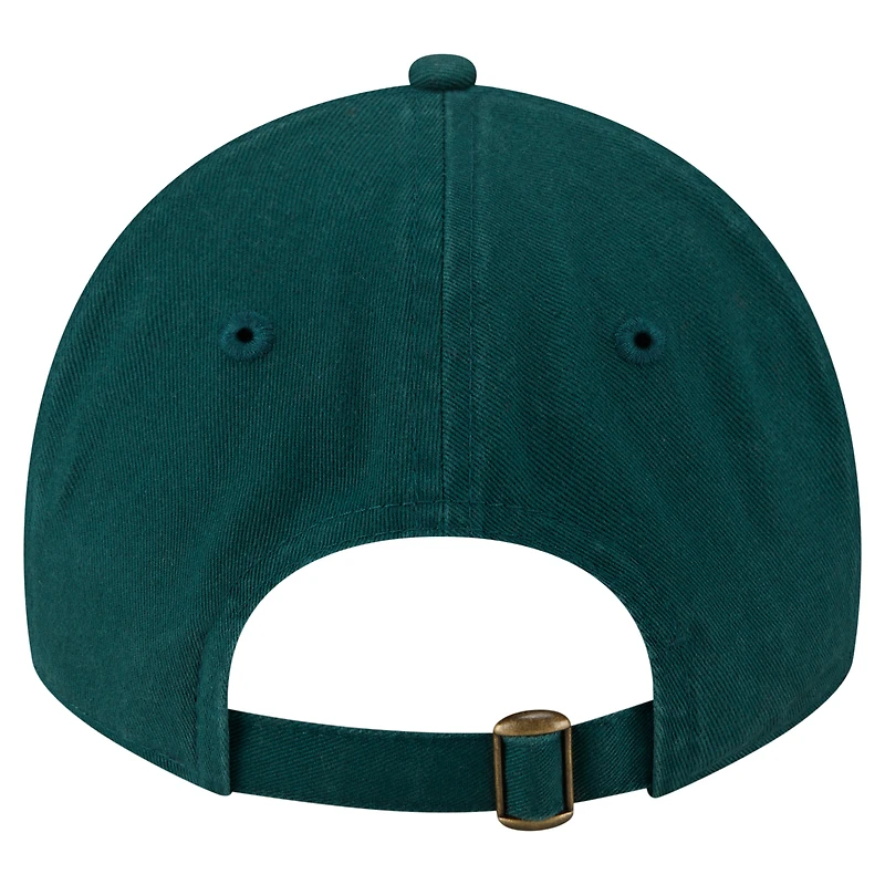 Casquette ajustable New Era Athletics Preppy Team 9TWENTY vert foncé pour femme