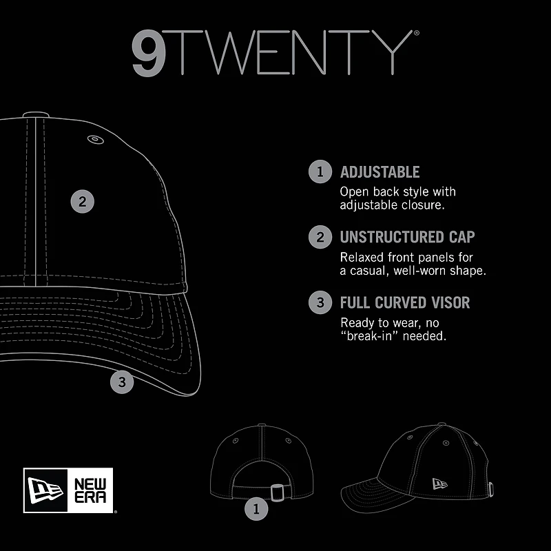 Women's New Era  Dark Green Athletics Preppy Team 9TWENTY Adjustable Hat