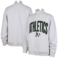 Women's '47  Heather Gray Athletics Subtle Muse Mock Neck Sweatshirt