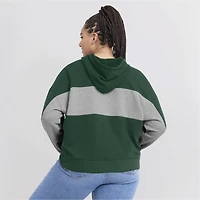 Women's Fanatics Green Athletics Filled Stat Sheet Pullover Hoodie
