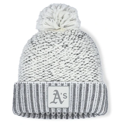 Women's Fanatics  Heather Gray Athletics Hangtime Cuffed Knit with Pom