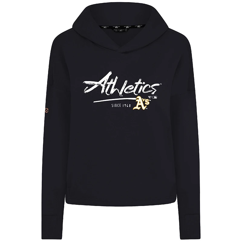 Sweat à capuche court noir Levelwear Athletics Accolade Sweet Express pour femme