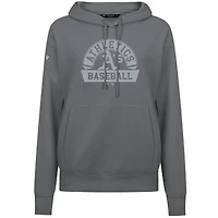 Women's Levelwear Gray Athletics Adorn Banner Arch Pullover Hoodie
