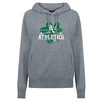 Women's Levelwear  Gray Athletics St. Patrick's Day Adorn Shamrock Pullover Hoodie