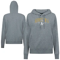 Sweat à capuche gris Oakland Athletics Adorn Throwback Spellout pour femme Levelwear