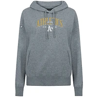 Sweat à capuche gris Oakland Athletics Adorn Throwback Spellout pour femme Levelwear