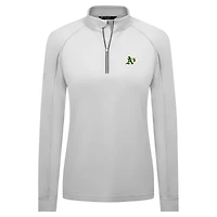 Women's Levelwear White Athletics Kinetic Insignia 2.0 Raglan Quarter-Zip Top