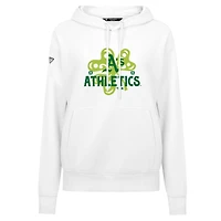 Sweat à capuche blanc pour femme Levelwear Athletics St. Patrick's Day Adorn Shamrock