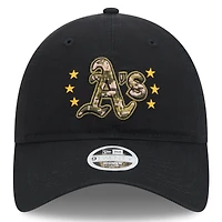 Women's New Era Black Athletics 2024 Armed Forces Day 9TWENTY Adjustable Hat