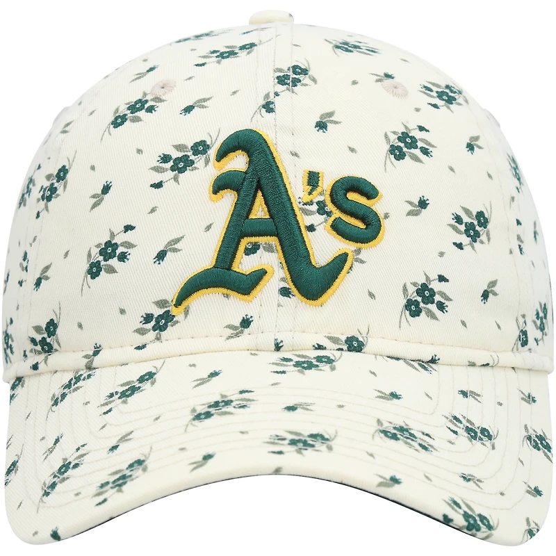 Women's New Era Cream Athletics Chrome Bloom 9TWENTY Adjustable Hat