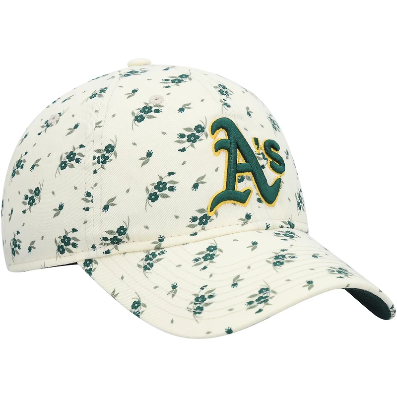 Women's New Era Cream Athletics Chrome Bloom 9TWENTY Adjustable Hat