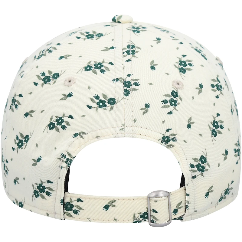 Women's New Era Cream Athletics Chrome Bloom 9TWENTY Adjustable Hat
