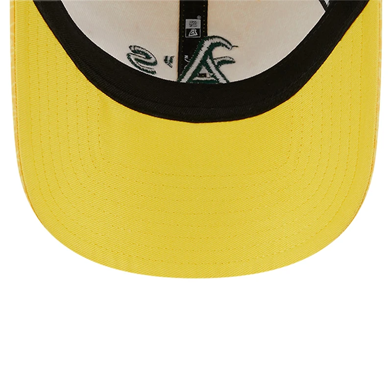 Casquette ajustable New Era Gold Athletics Don't Worry 9TWENTY pour femme