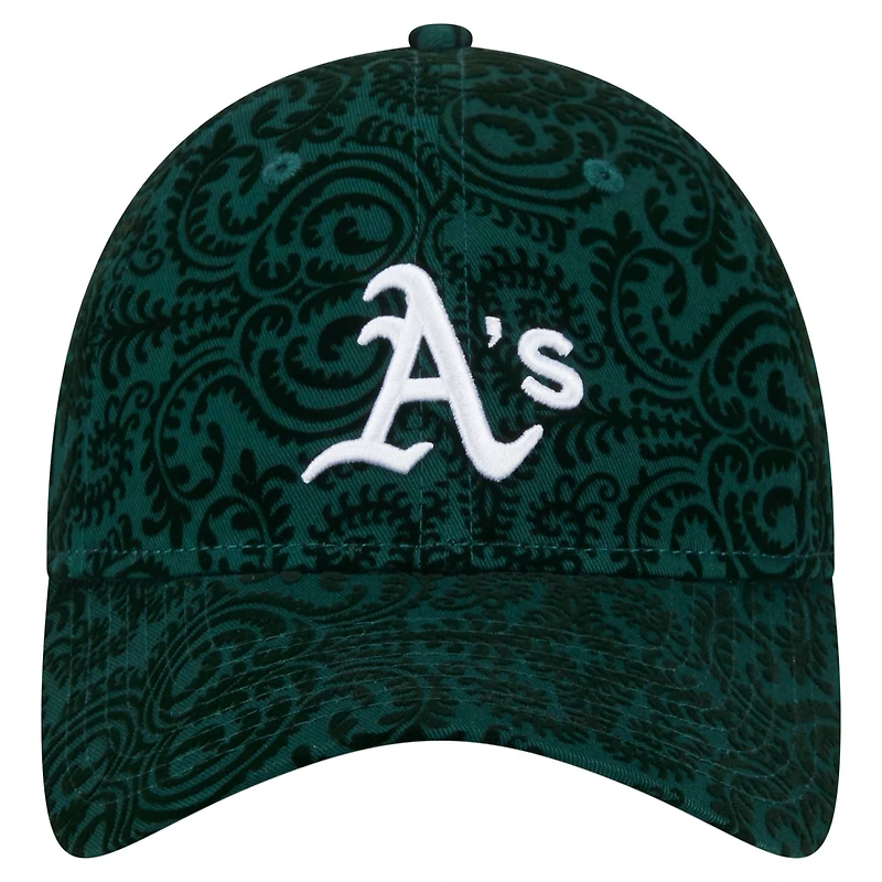 Women's New Era Green Athletics Flair 9TWENTY Adjustable Hat