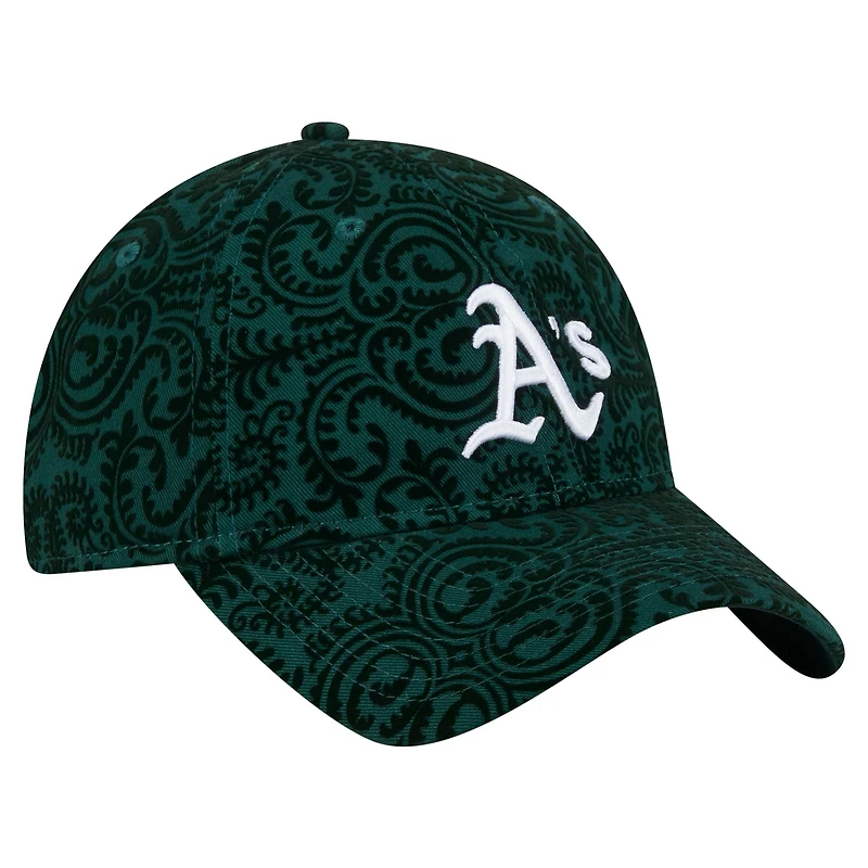 Women's New Era Green Athletics Flair 9TWENTY Adjustable Hat