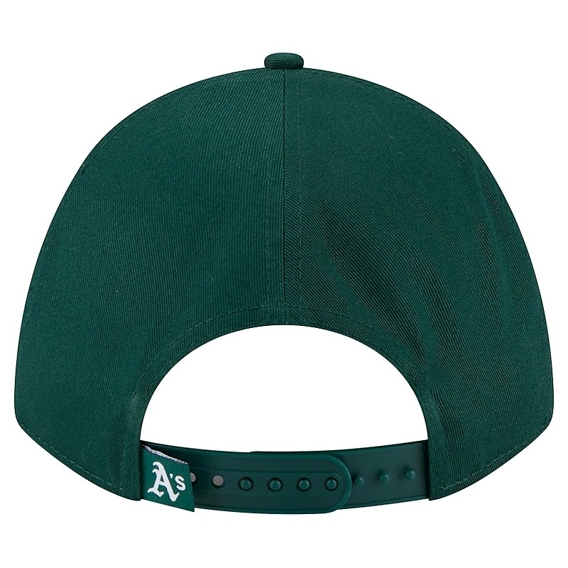 Casquette ajustable A-Frame 9FORTY métallisée verte New Era Athletics pour femme