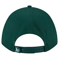 Casquette ajustable A-Frame 9FORTY métallisée verte New Era Athletics pour femme