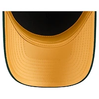 Women's New Era Green Athletics Metallic A-Frame 9FORTY Adjustable Hat