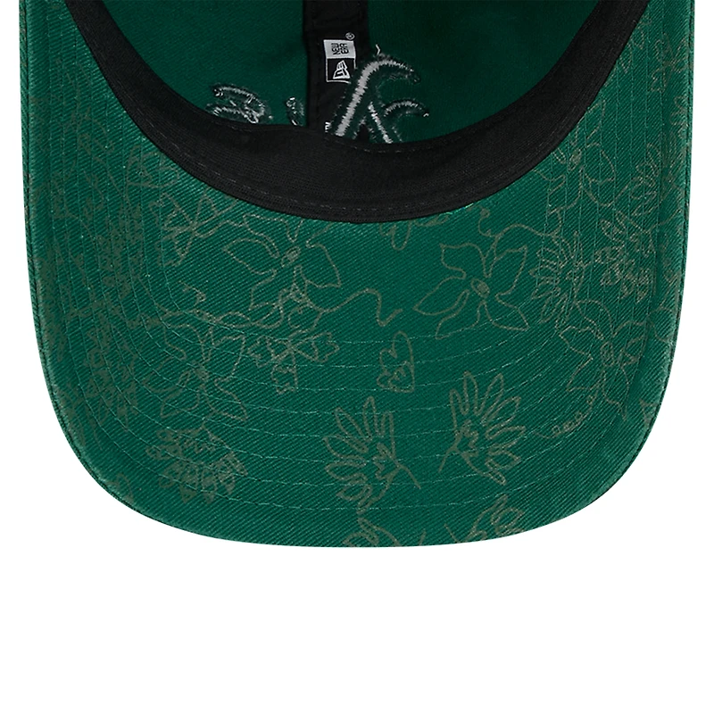 Women's New Era Green Athletics Tonal Floral 9TWENTY Adjustable Hat