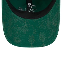 Women's New Era Green Athletics Tonal Floral 9TWENTY Adjustable Hat