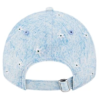 Casquette ajustable New Era Athletics Daisy All Over bleu clair pour femme 9TWENTY