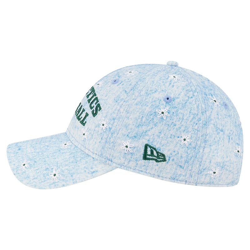 Women's New Era  Light Blue Athletics Daisy All Over 9TWENTY Adjustable Hat